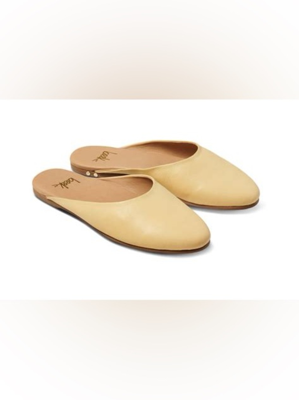 Beek Ballet Flat Mules in Yellow